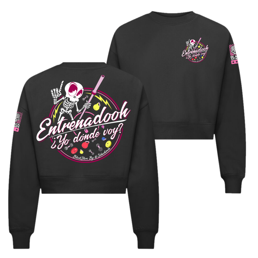 Sudadera Mujer Crop top entrenador dónde voy yo
